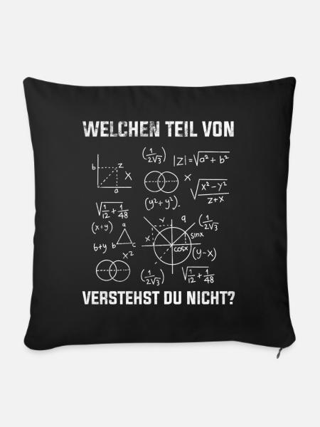 Mathematik Mathe - Sofakissenbezug 45 x 45 cm - Schwarz