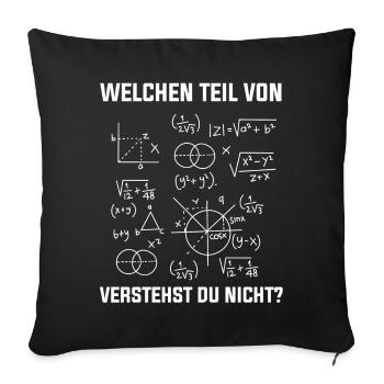 Mathematik Geometrie - Sofakissenbezug 45 x 45 cm - Schwarz - Vorne