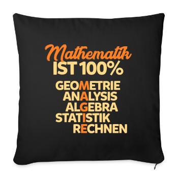 Mathematik - Sofakissenbezug 45 x 45 cm - Schwarz - Vorne