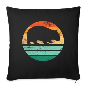 Wombats Wombats - Sofa pillowcase 17,3'' x 17,3'' (45 x 45 cm) - black - Front