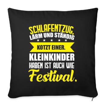 Festival - Sofakissenbezug 45 x 45 cm - Schwarz - Vorne