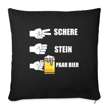 Festival paar Bier - Sofakissenbezug 45 x 45 cm - Schwarz - Vorne
