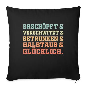 Festival Sommer - Sofakissenbezug 45 x 45 cm - Schwarz - Vorne