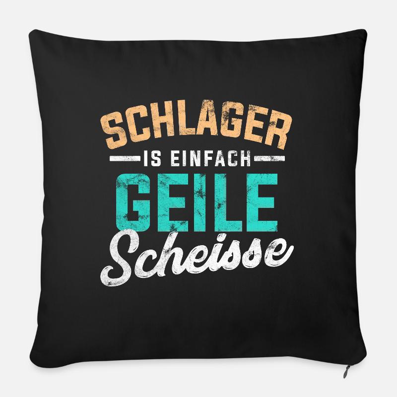 Schlager Popmusik - Sofakissenbezug 45 x 45 cm - Schwarz
