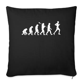 Courir Jogging Evolution - Housse de coussin décorative 45 x 45 cm - noir - Devant
