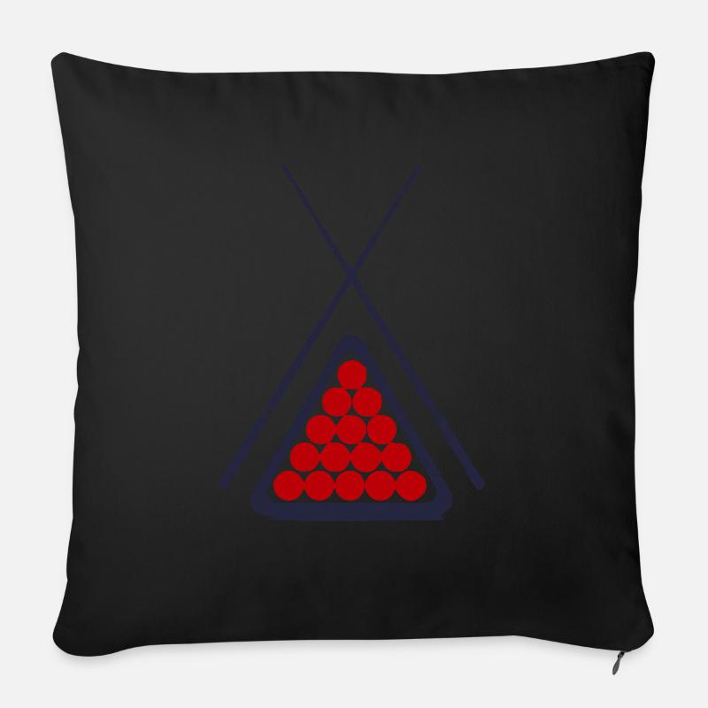 Billard - Sofakissenbezug 45 x 45 cm - Schwarz