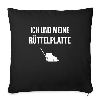 Bauarbeiter - Sofakissenbezug 45 x 45 cm - Schwarz - Vorne
