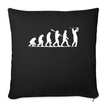 Golf Golfer Evolution - Sofakissenbezug 45 x 45 cm - Schwarz - Vorne