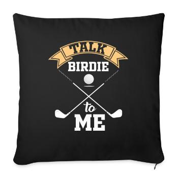 Golfeur de golf - golfeur - Housse de coussin décorative 45 x 45 cm - noir - Devant