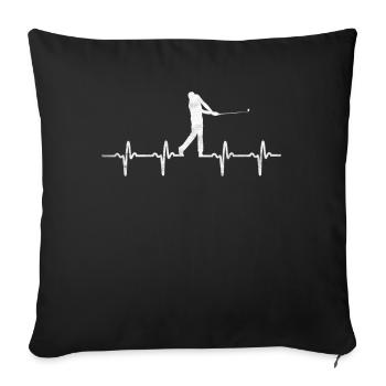 Fréquence du golfeur - Housse de coussin décorative 45 x 45 cm - noir - Devant