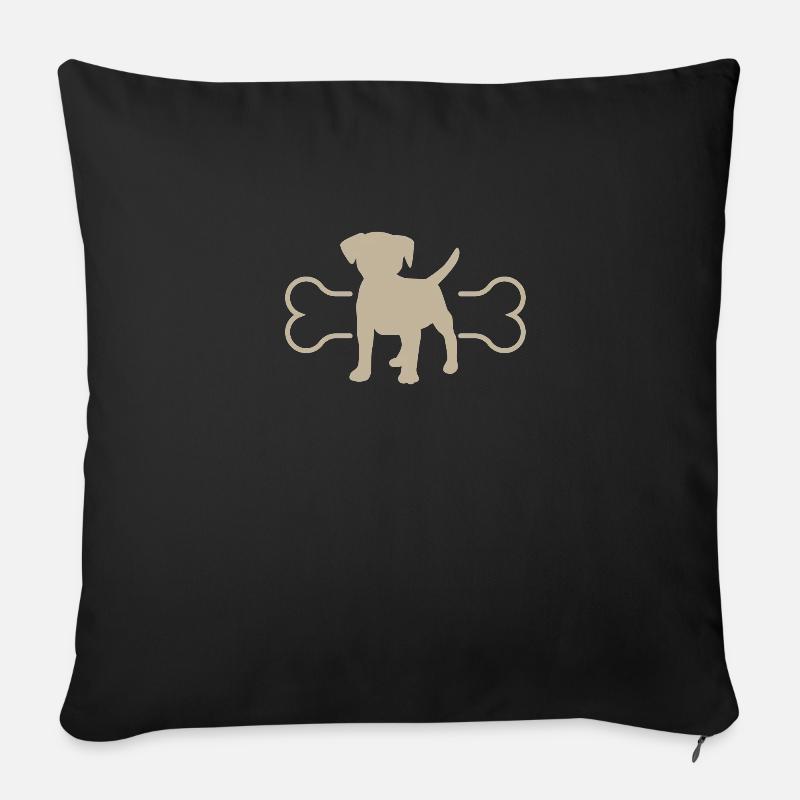 Haustier Hunde Hundefreund - Sofakissenbezug 45 x 45 cm - Schwarz
