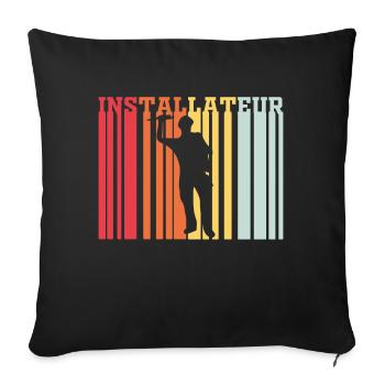Installer Retro - Sofa pillowcase 17,3'' x 17,3'' (45 x 45 cm) - black - Front