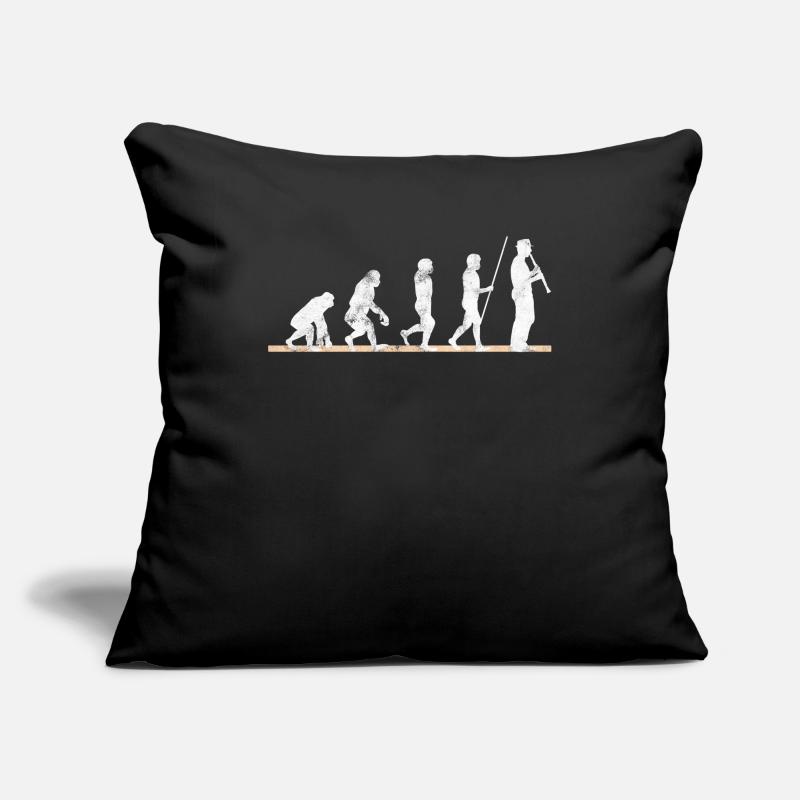 Evolution des clarinettes Housse de coussin décorative 45 x 45 cm