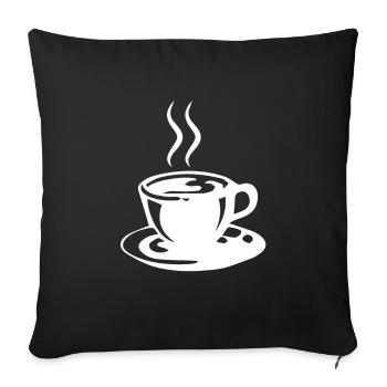Kaffee - Sofakissenbezug 45 x 45 cm - Schwarz - Vorne