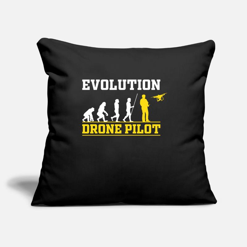 Drohne Pilot Evolution Geschenk Idee Sofakissenbezug 45 x 45 cm