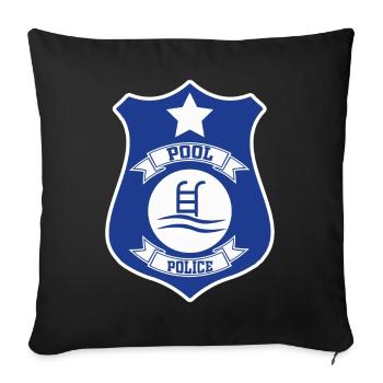 Lifeguard Pool Swimming Pool - Sofa pillowcase 17,3'' x 17,3'' (45 x 45 cm) - black - Front