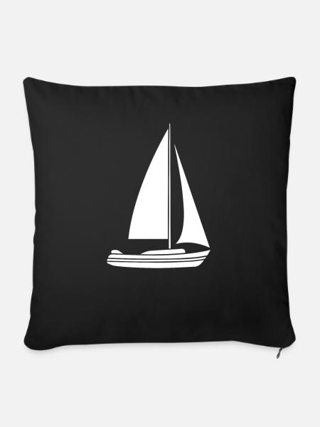 Segeln - Sofakissenbezug 45 x 45 cm - Schwarz