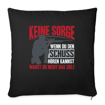 Club de tir du tireur Sagittaire - Housse de coussin décorative 45 x 45 cm - noir - Devant