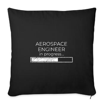 Aerospace engineer in progress - Sofa pillowcase 17,3'' x 17,3'' (45 x 45 cm) - black - Front