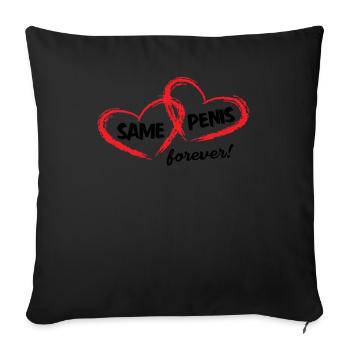 Même pénis Pour toujours pour toujours le même pénis - Housse de coussin décorative 45 x 45 cm - noir - Devant