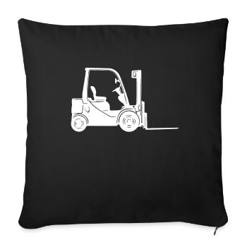 Forklift driver - Sofa pillowcase 17,3'' x 17,3'' (45 x 45 cm) - black - Front