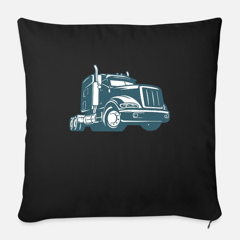 LKW - Sofakissenbezug 45 x 45 cm - Schwarz