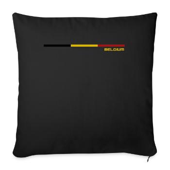 BELGIUM FLAG - Sofa pillowcase 17,3'' x 17,3'' (45 x 45 cm) - black - Front