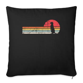 Erdmännchen Afrika - Sofakissenbezug 45 x 45 cm - Schwarz - Vorne