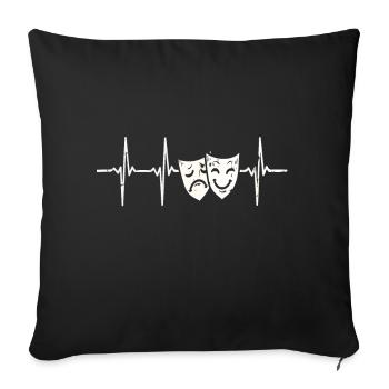 Heartbeat Theater - Sofa pillowcase 17,3'' x 17,3'' (45 x 45 cm) - black - Front