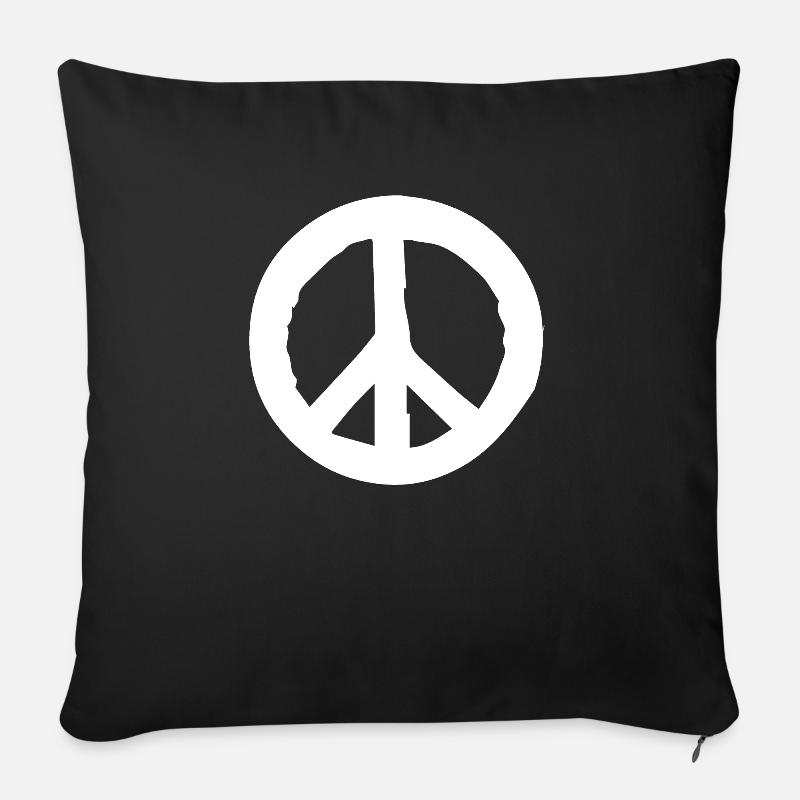 Hippie - Sofakissenbezug 45 x 45 cm - Schwarz