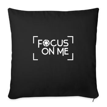 Photography Camera Focus - Sofa pillowcase 17,3'' x 17,3'' (45 x 45 cm) - black - Front