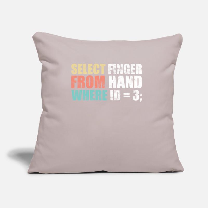 Computer scientist - select finger from hand where ID Sofa pillowcase 17,3'' x 17,3'' (45 x 45 cm)