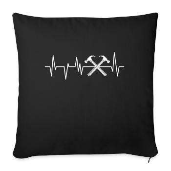 Artisan heartbeat crafting tool - Sofa pillowcase 17,3'' x 17,3'' (45 x 45 cm) - black - Front