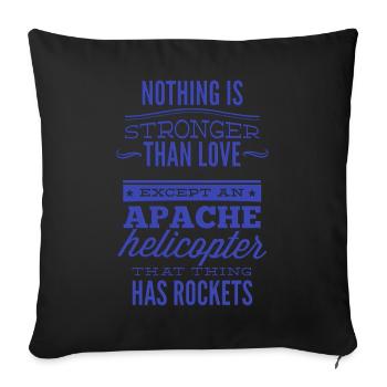 Nothing Is Stronger Than Love - Sofa pillowcase 17,3'' x 17,3'' (45 x 45 cm) - black - Front