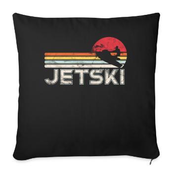 Jet ski sea water sports - Sofa pillowcase 17,3'' x 17,3'' (45 x 45 cm) - black - Front