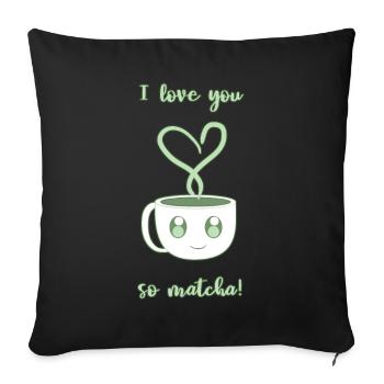 Funny pun - Sofa pillowcase 17,3'' x 17,3'' (45 x 45 cm) - black - Front