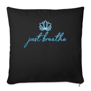 meditation - Sofa pillowcase 17,3'' x 17,3'' (45 x 45 cm) - black - Front