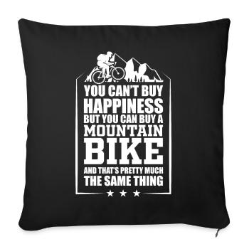 Mountain bike off-road off-road bike - Sofa pillowcase 17,3'' x 17,3'' (45 x 45 cm) - black - Front
