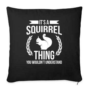 Squirrel thing - Sofa pillowcase 17,3'' x 17,3'' (45 x 45 cm) - black - Front