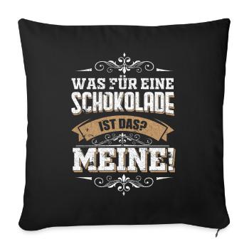 Schokolade Geschenk - Sofakissenbezug 45 x 45 cm - Schwarz - Vorne