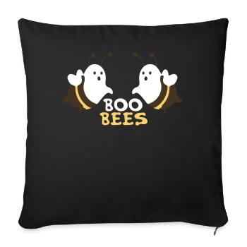 Halloween - Boo Bees Funny Gift - Sofa pillowcase 17,3'' x 17,3'' (45 x 45 cm) - black - Front