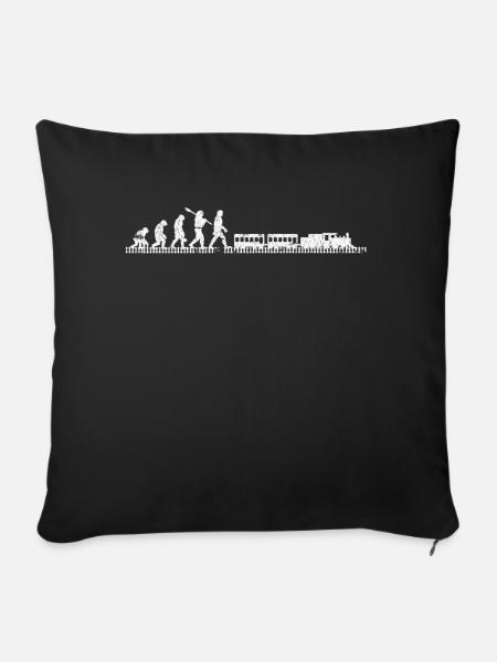 Modellbauer Modelleisenbahn Evolution Geschenk - Sofakissenbezug 45 x 45 cm - Schwarz