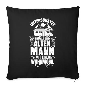 Mobile home man - Housse de coussin décorative 45 x 45 cm - noir - Devant