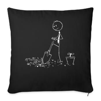 gardening - Sofa pillowcase 17,3'' x 17,3'' (45 x 45 cm) - black - Front