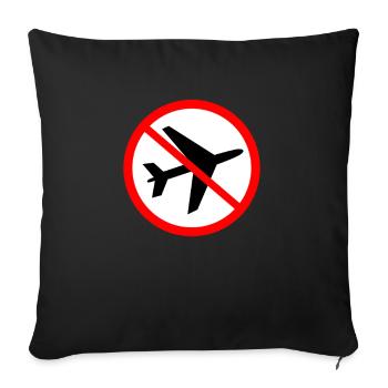 Klimaschutz Flugverbot Anti Flugzeuge Demo CO2 BER - Sofakissenbezug 45 x 45 cm - Schwarz - Vorne