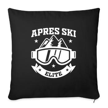 Ski skier skiing apres ski elite - Sofa pillowcase 17,3'' x 17,3'' (45 x 45 cm) - black - Front