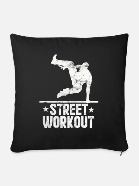 Parkour - Street Workout - Sofakissenbezug 45 x 45 cm - Schwarz