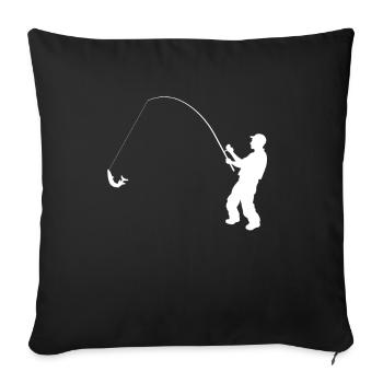 angling - Sofa pillowcase 17,3'' x 17,3'' (45 x 45 cm) - black - Front