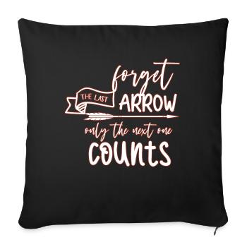 Tir à l’arc Sport - Housse de coussin décorative 45 x 45 cm - noir - Devant