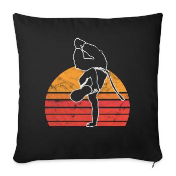 Capoeira Fighting Sport Dance Gift - Sofa pillowcase 17,3'' x 17,3'' (45 x 45 cm) - black - Front